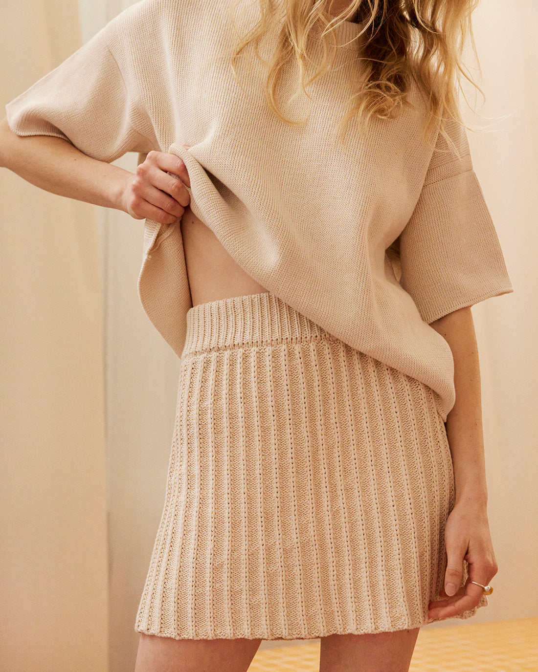 Lapas Mini Skirt Oat Milk