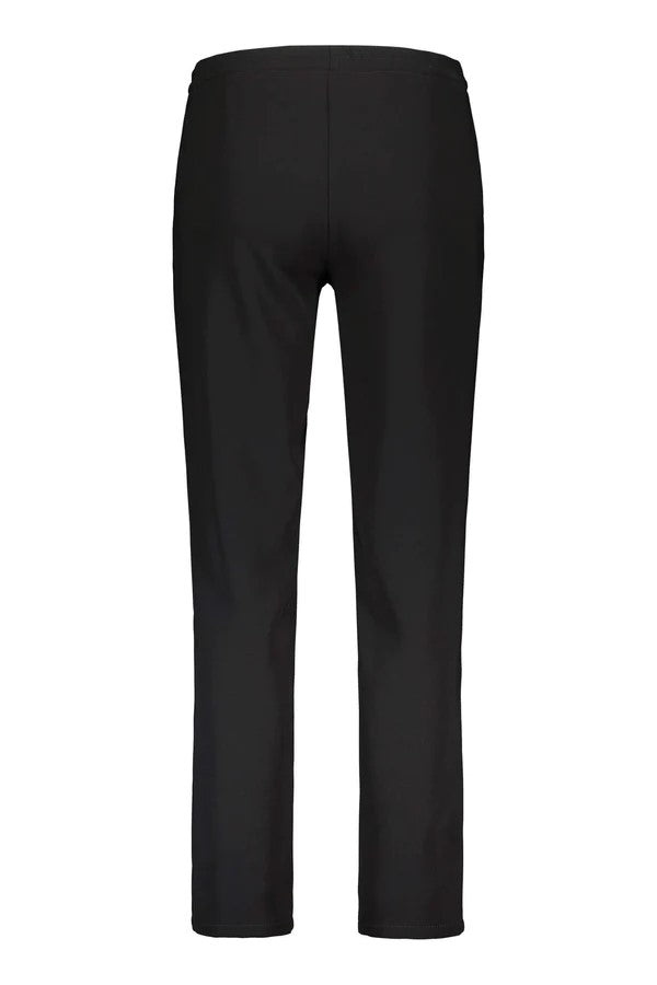 Alycia taps toelopende broek zwart