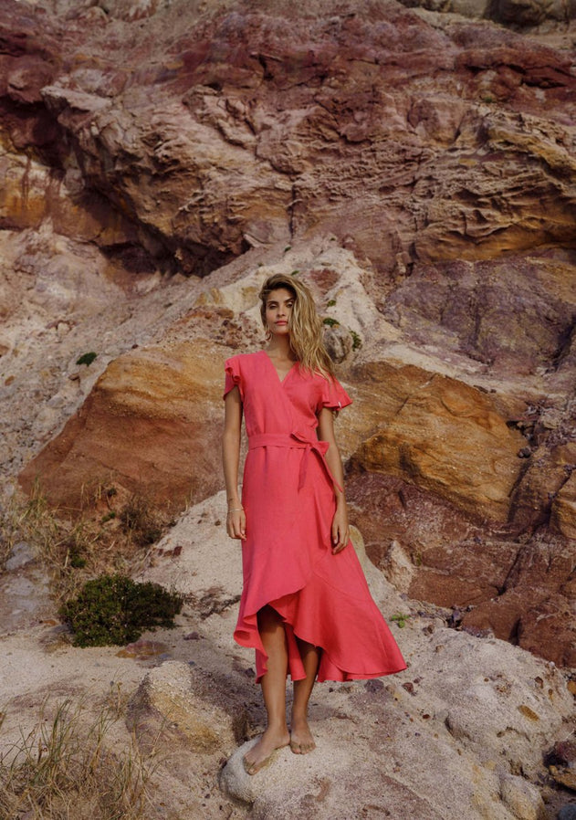 Annika Dress Sunset Coral - IVALO.COM