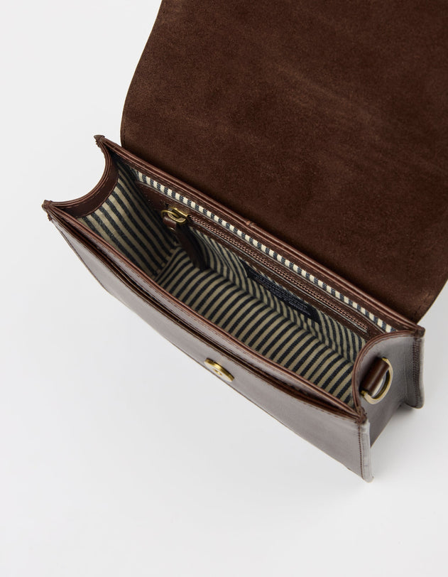 Audrey Mini Bag Classic Leather Chocolate Brown