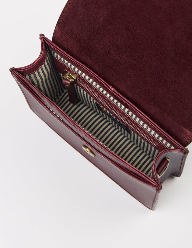 Audrey Mini Bag Classic Leather Dark Cherry