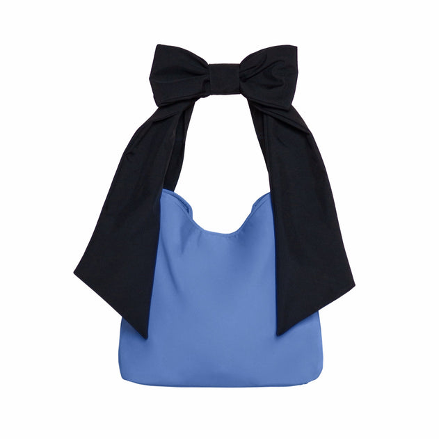 Rainsisters Bow Tote Bag Blue Cloud