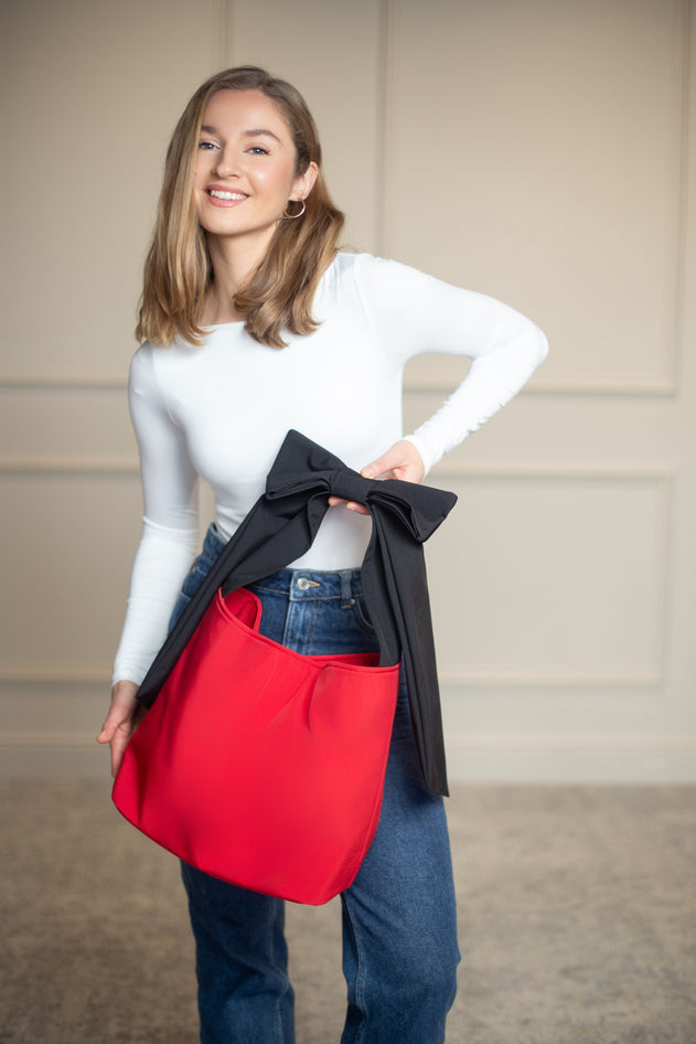 Rainsisters Bow Tote Bag Red Queen