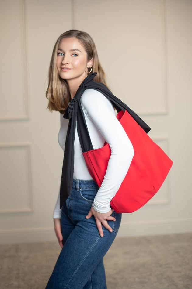 Rainsisters Bow Tote Bag Red Queen