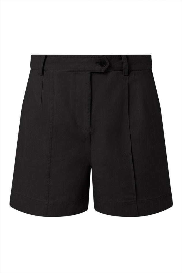 Emmie Organic Linen Cotton Shorts Black