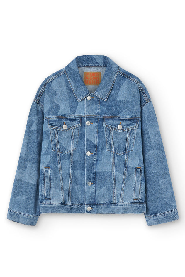 Laser Denim Jacket Blue
