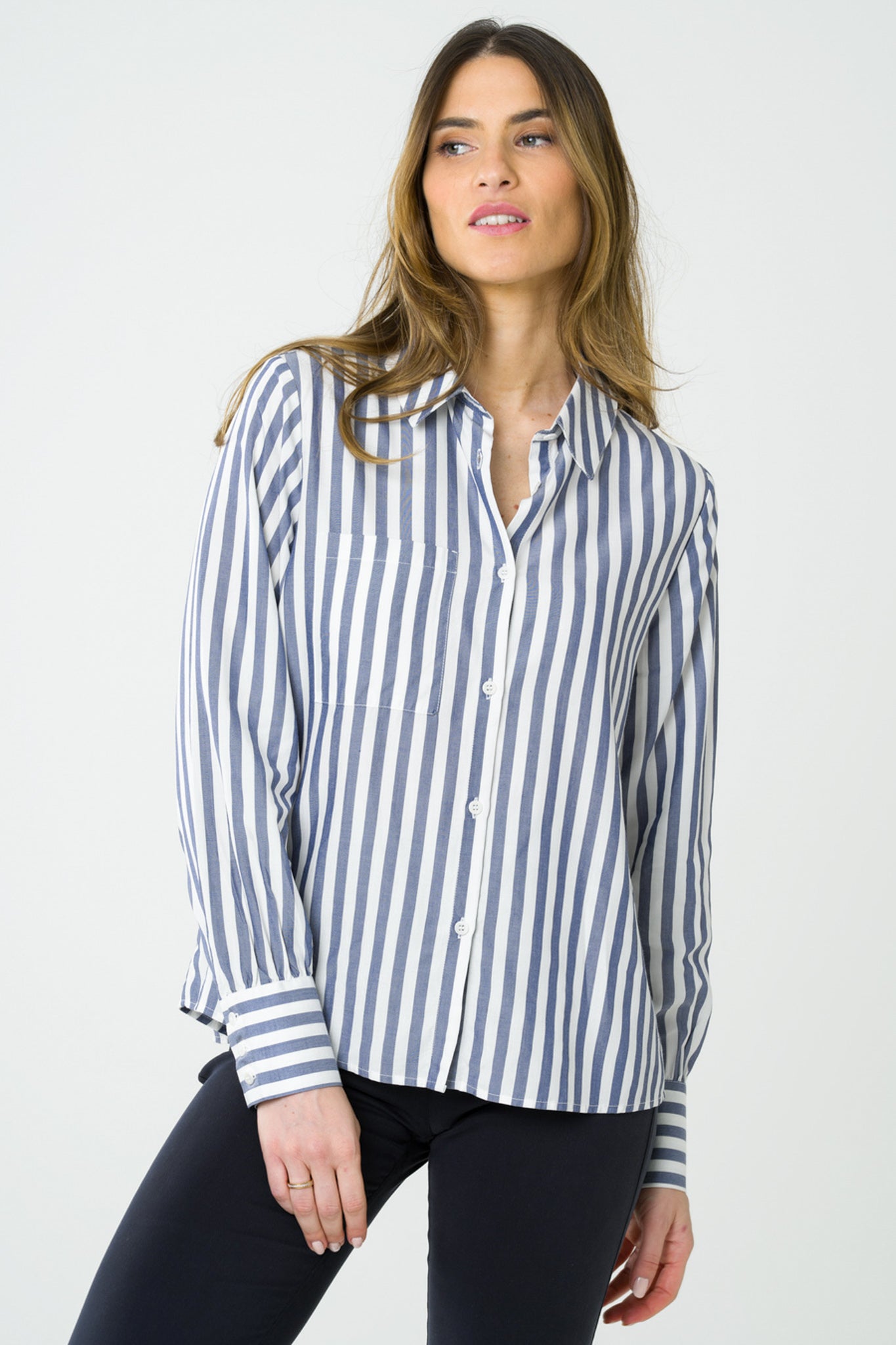 Kauri Shirt Striped Blue