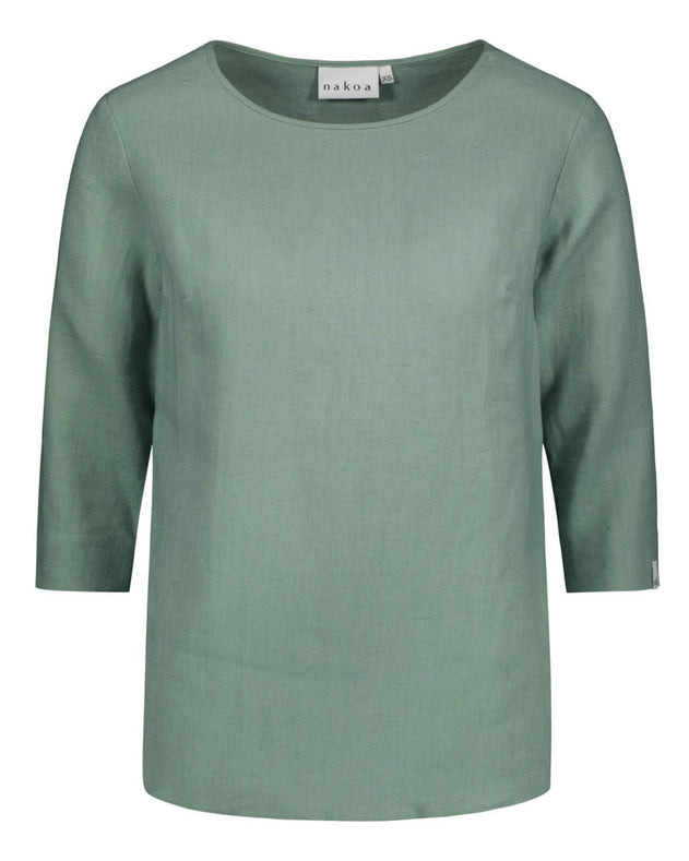Classic Linen Blouse Desert Sage Green - IVALO.COM