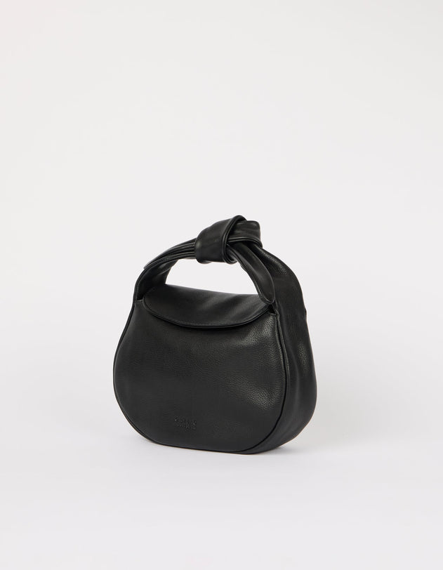 Coco Croissant Bag Soft Grain Leather Black
