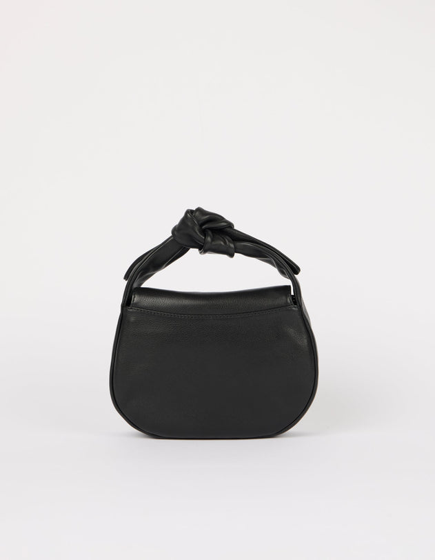 Coco Croissant Bag Soft Grain Leather Black