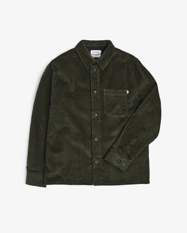 Cord Casual Shirt Dark Green