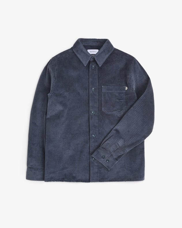 Cord Casual Shirt Stone Blue