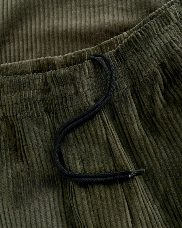 Corduroy Wide Pants Dark Green