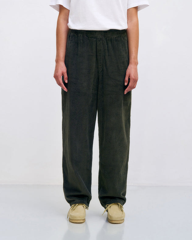 Corduroy Wide Pants Dark Green