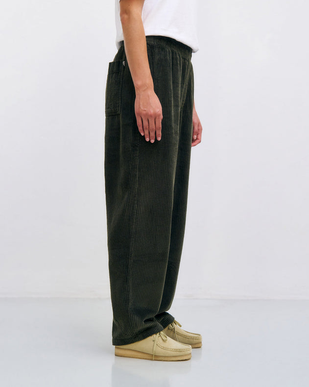 Corduroy Wide Pants Dark Green