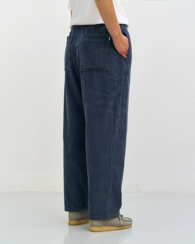 Corduroy Wide Pants Stone Blue