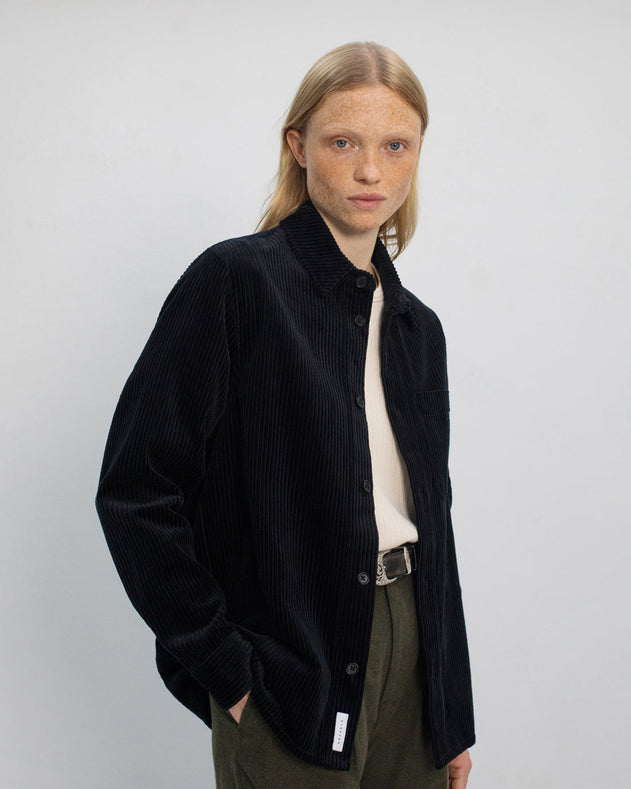 Cord Casual Shirt True Black