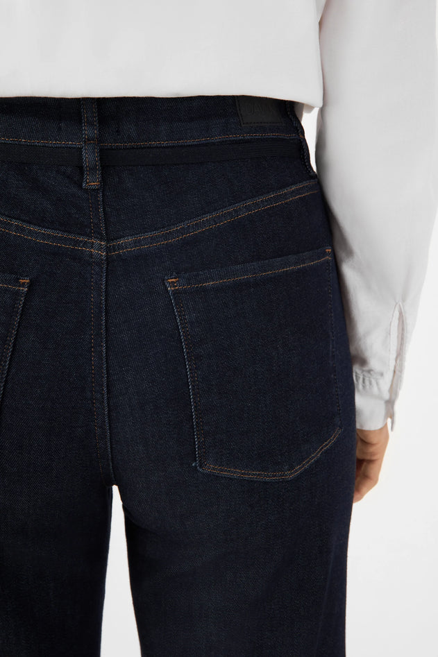 Dew Flared Cropped Jeans Raw Blue