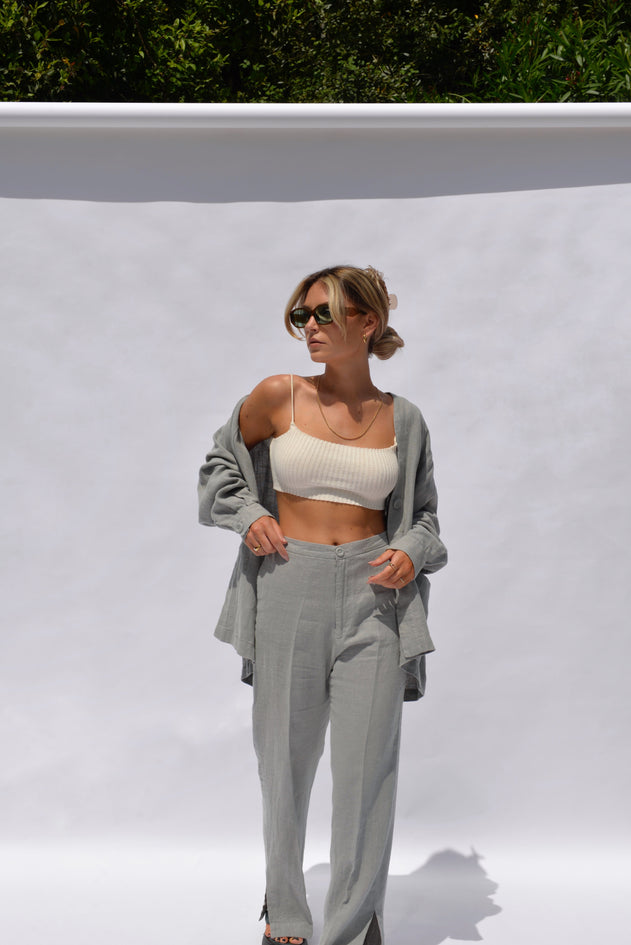 Kuta Linen Jacket Grey