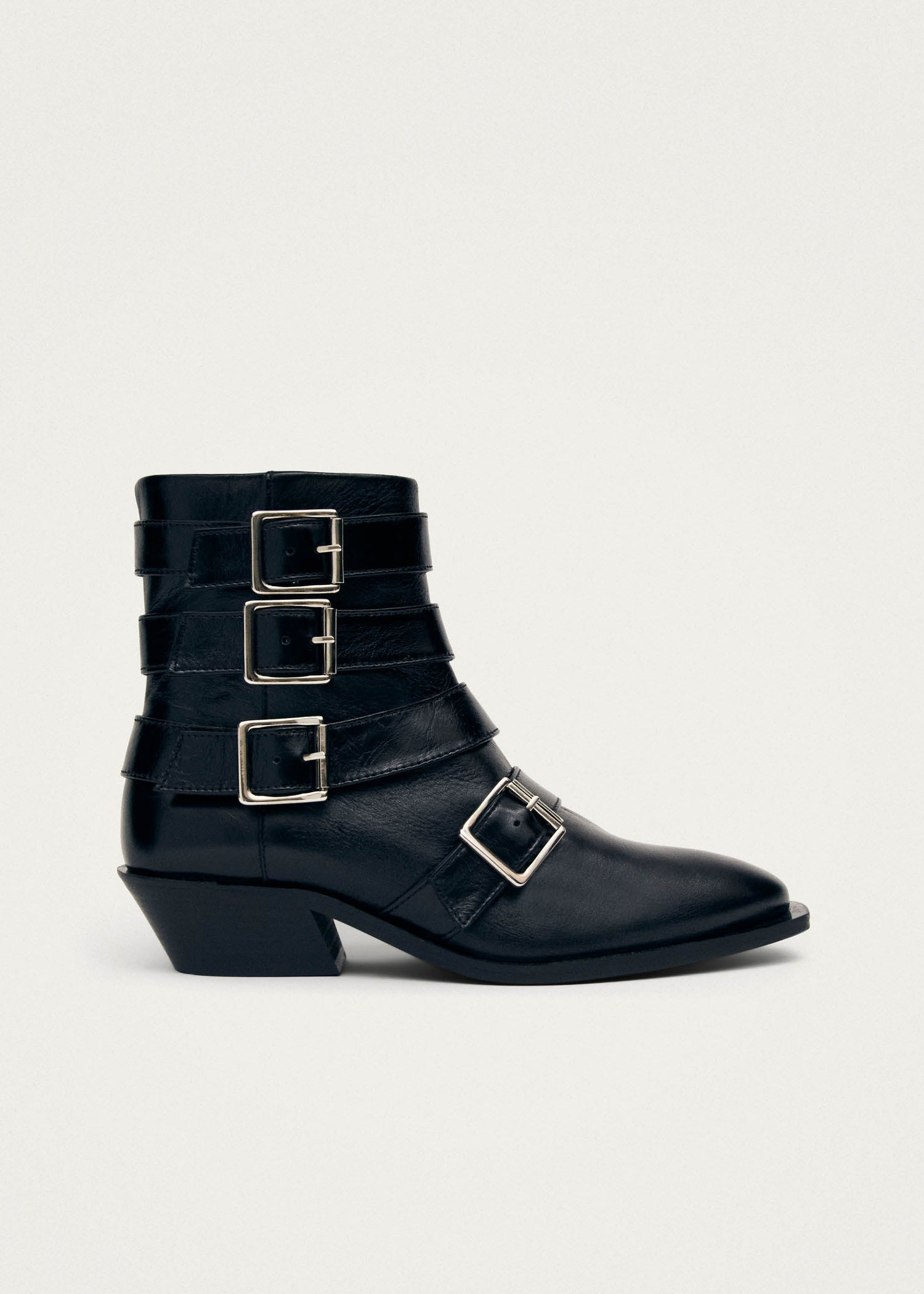 Eras Leather Ankle Boots Black