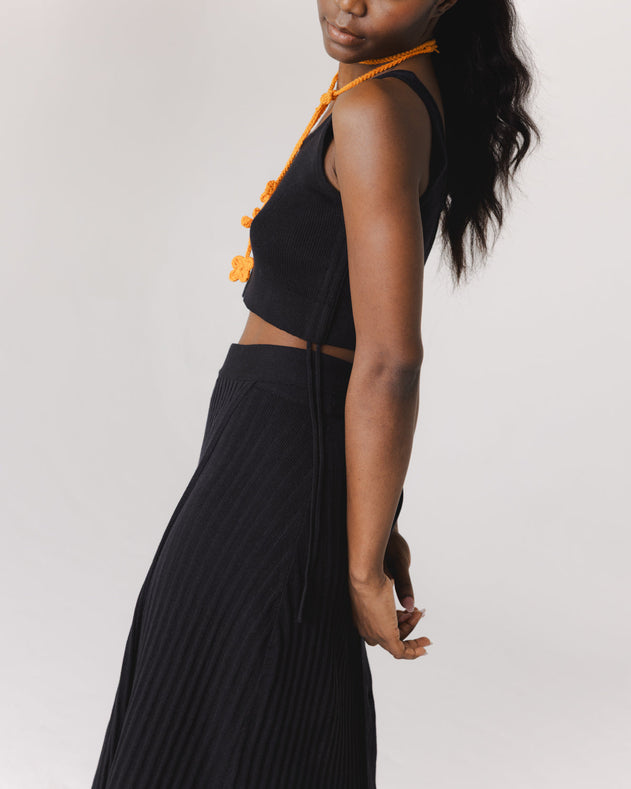 Šatrija Cotton Wrap Skirt Black