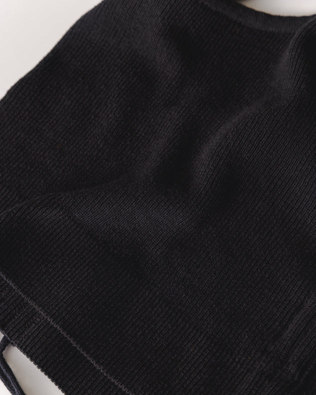 Drebulė Cotton Crop Top Black