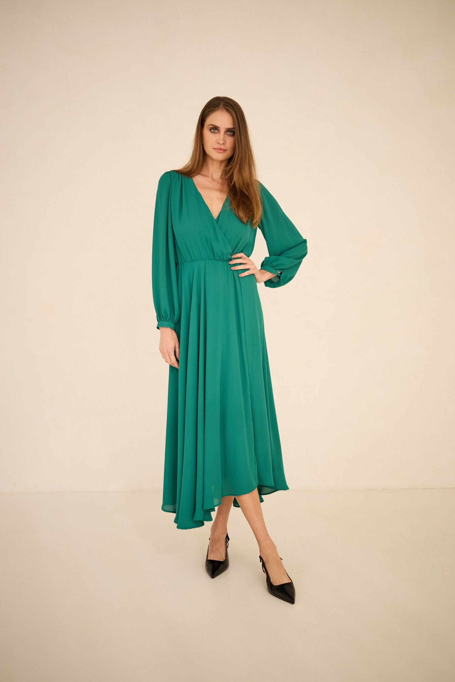 Magnolia Dress Emerald Green