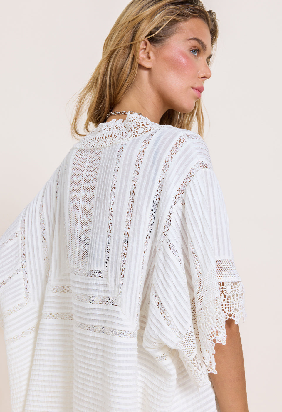 Ethereal Kimono Jacket Simply White