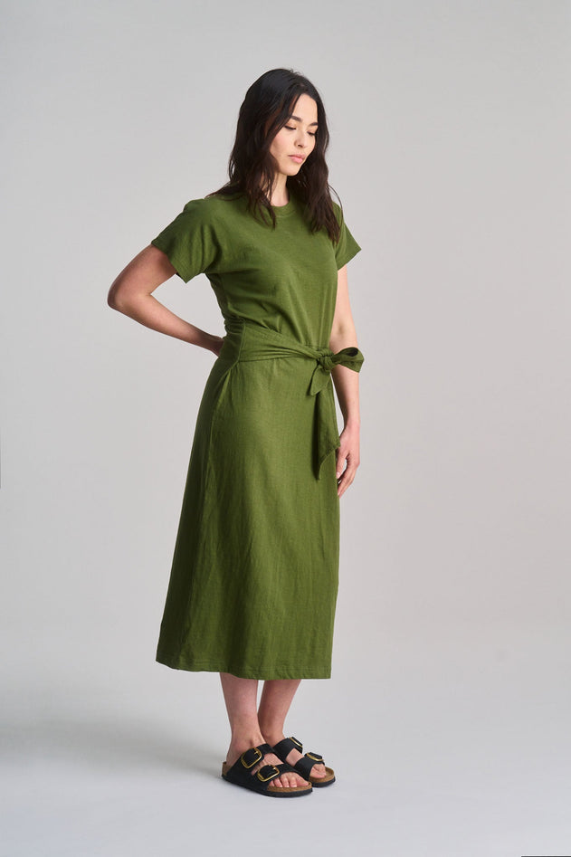 Fonda Organic Cotton Dress Green