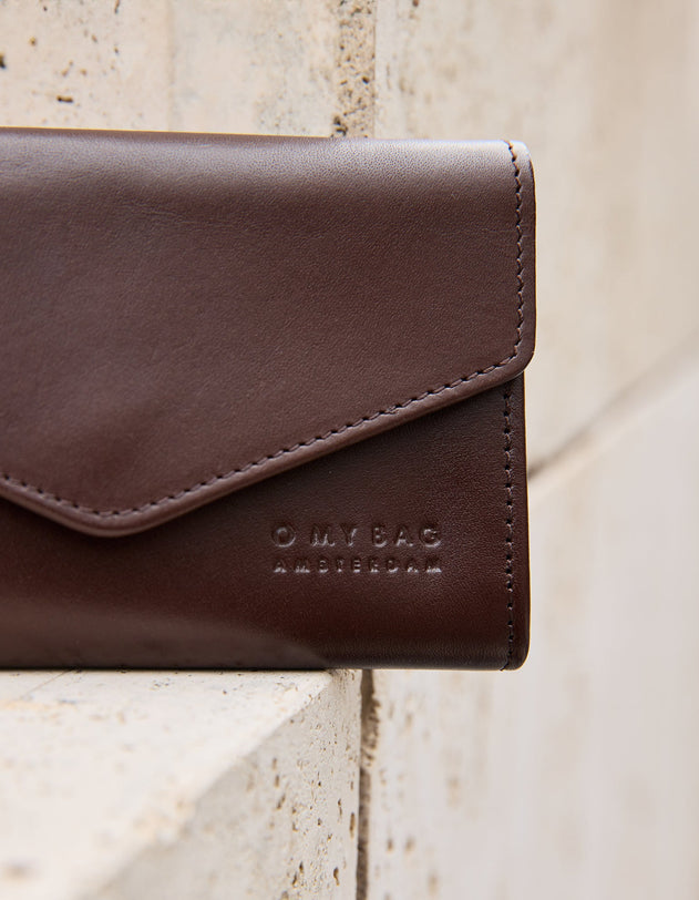 Jo's Purse Classic Leather Chocolate Brown