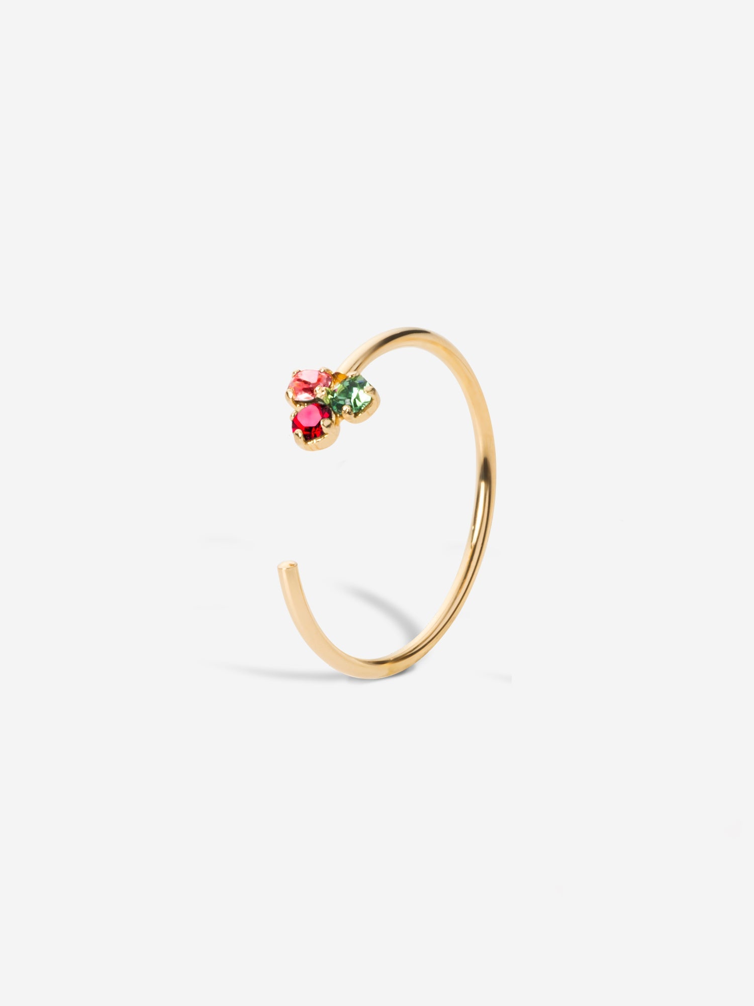 François Flower Ring Green & Pink