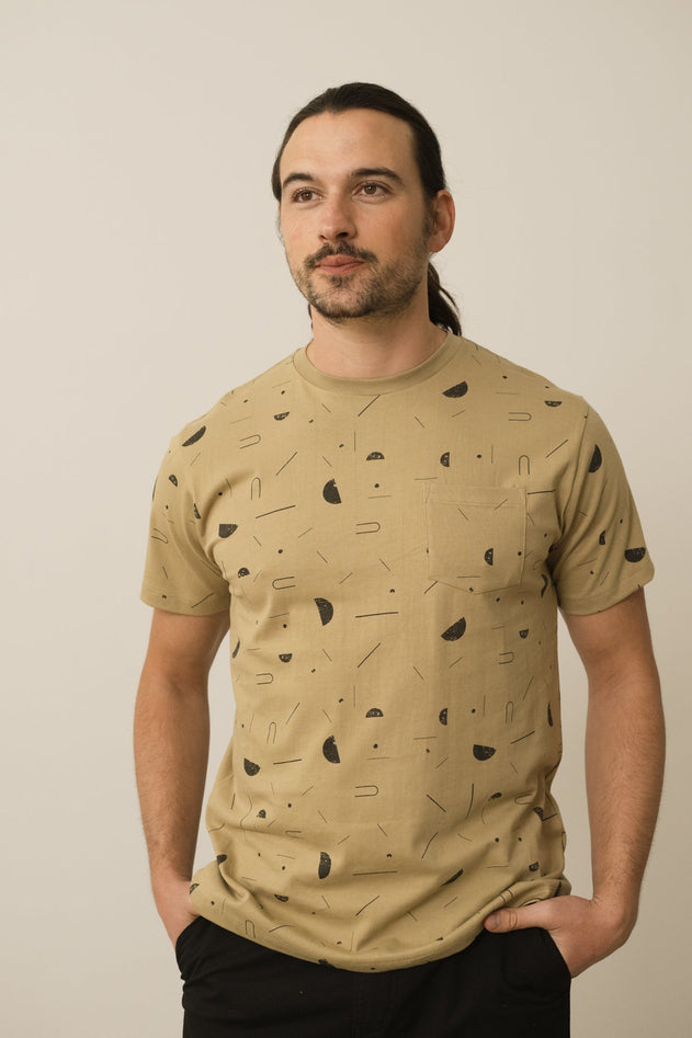 Men's George T-Shirt Sidereal Rain Beige