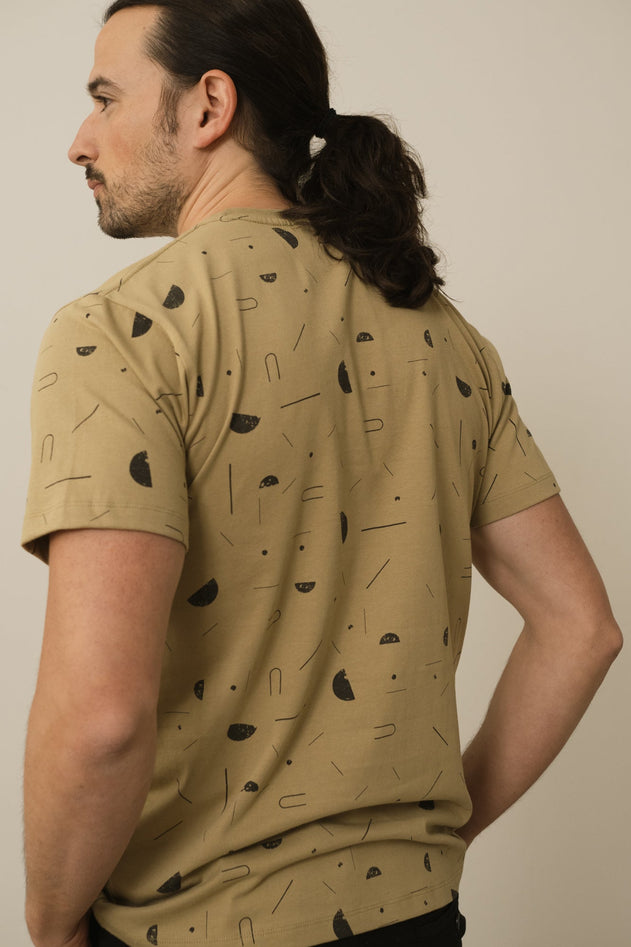 Men's George T-Shirt Sidereal Rain Beige