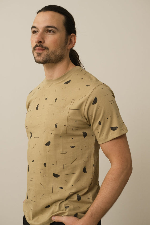 Men's George T-Shirt Sidereal Rain Beige