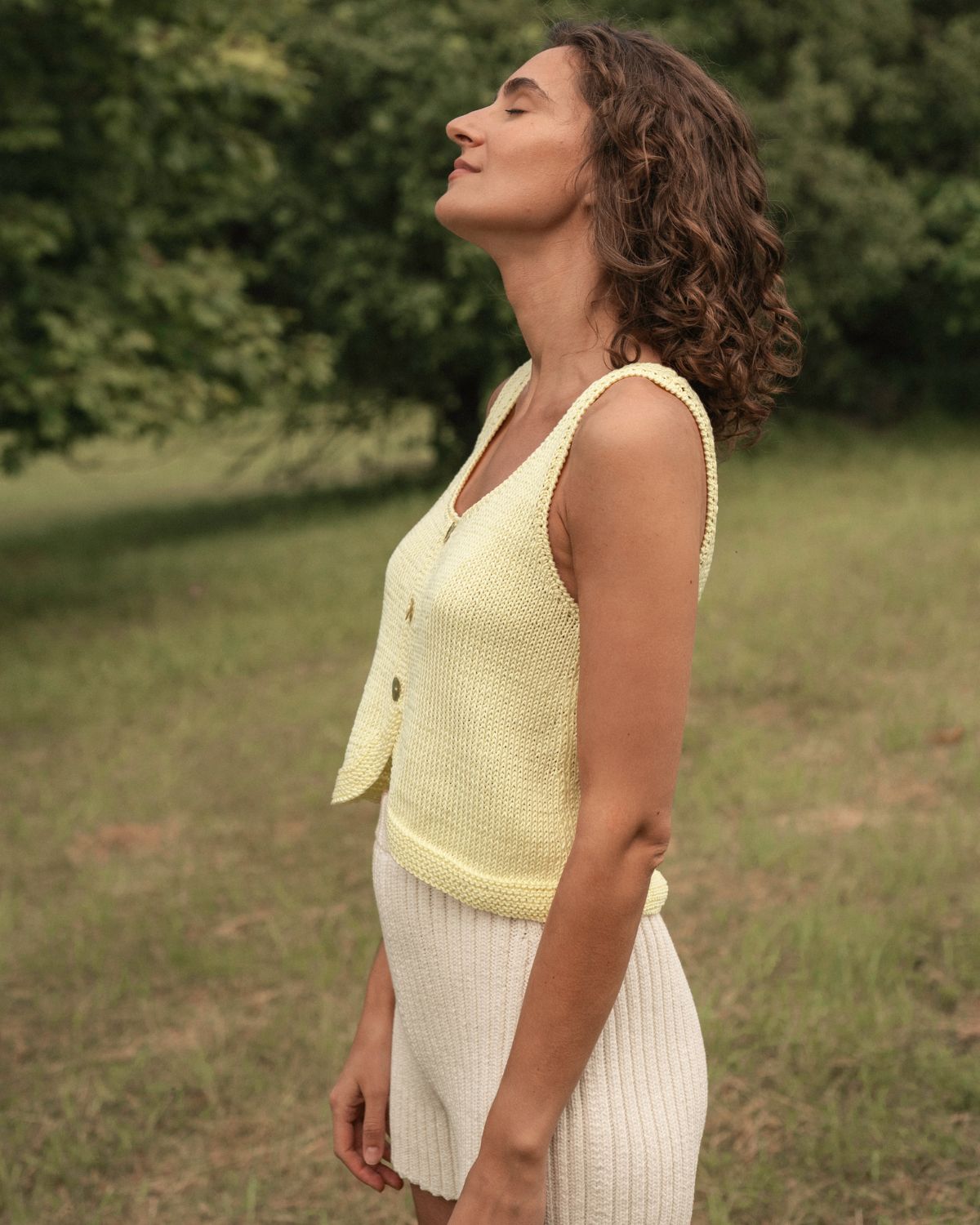 Vėdrynas Cotton Top Butter Yellow