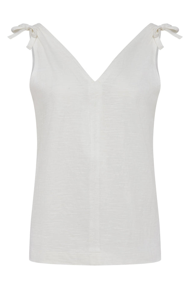 Celia Sleeveless Top Off White