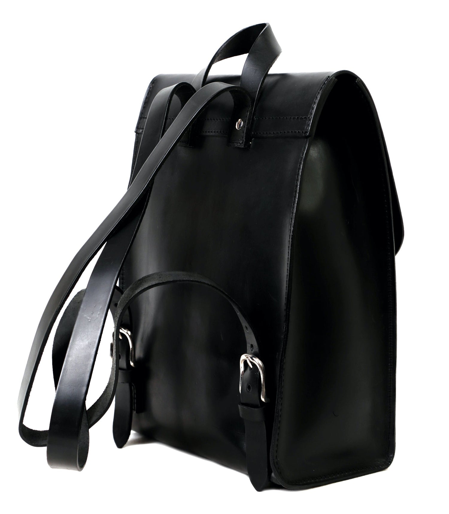 Leather Backpack Mod 120 Cuoio Black