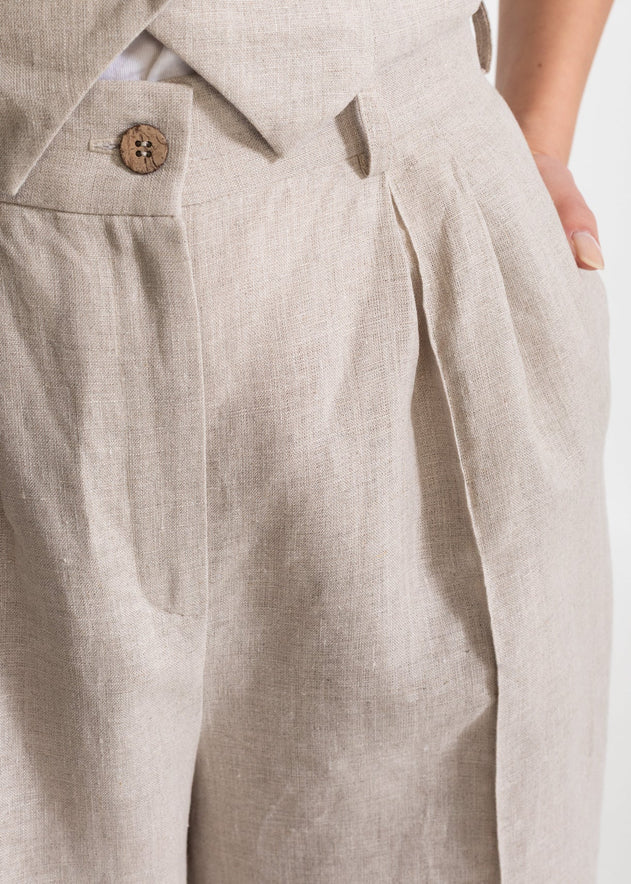 Women's Figa Linen Trousers Beige