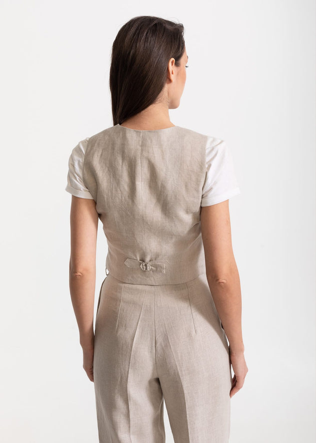 Women's Figa Linen Set Beige