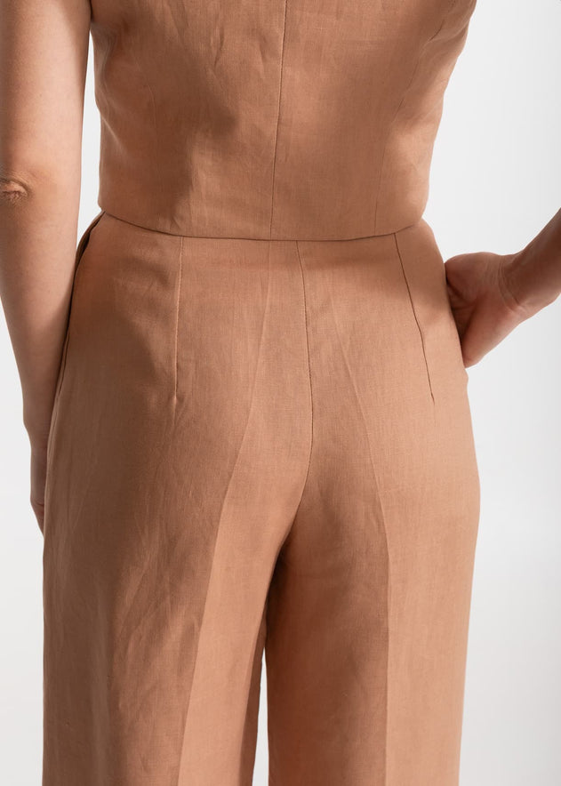 Women's Figa Linen Trousers Cappuccino