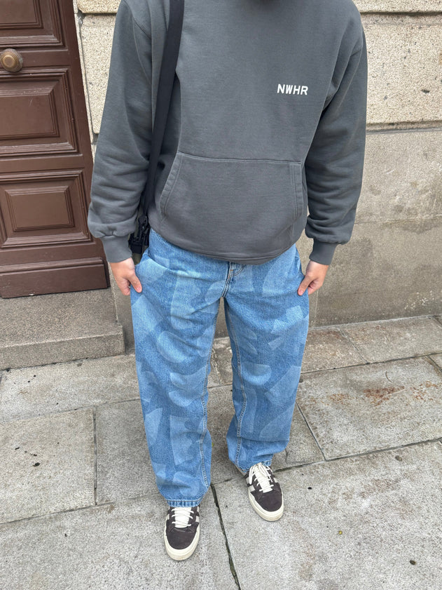 Laser Denim Pants Blue