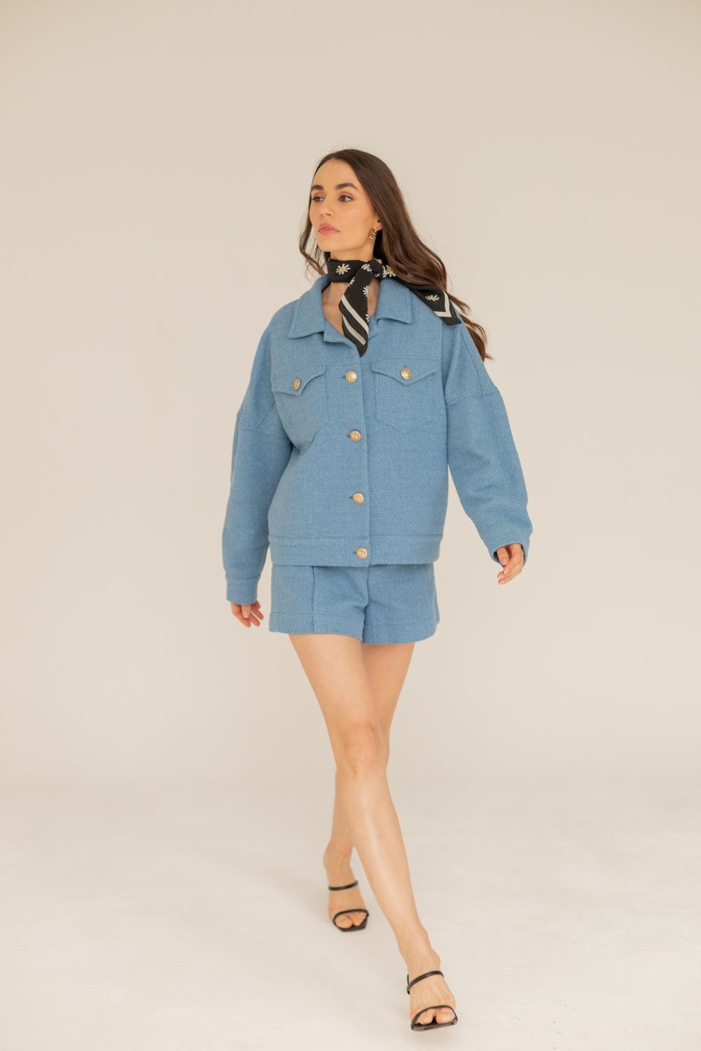 Enteliér Tweed Jacket Blue