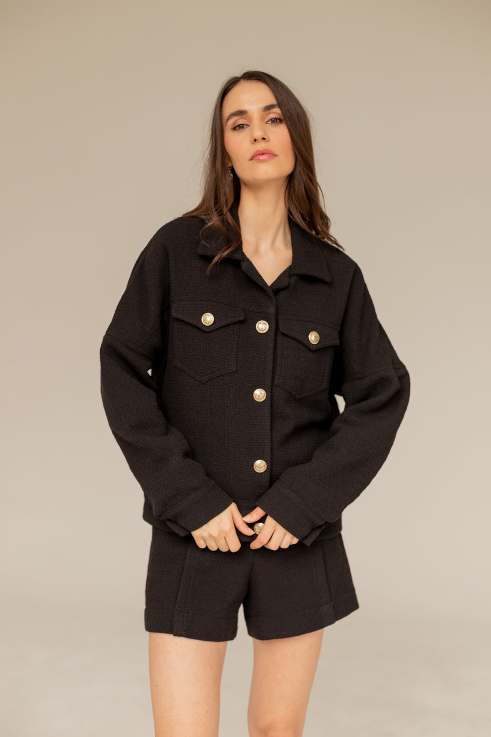 Enteliér Tweed Jacket Black