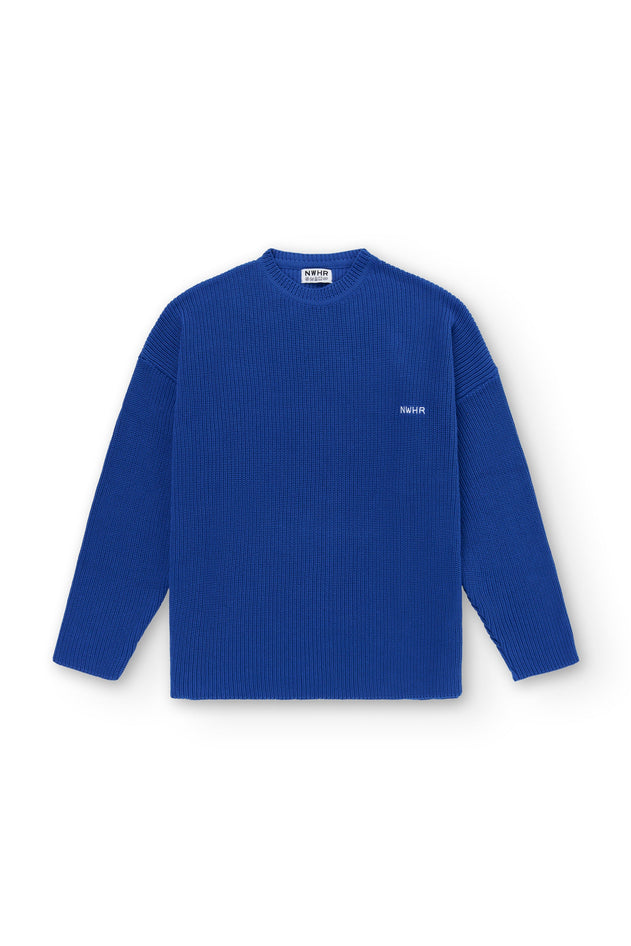 Boxy Knit Jersey Blue