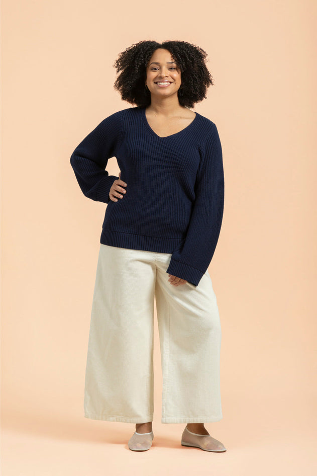 V-neck Jumper Navy