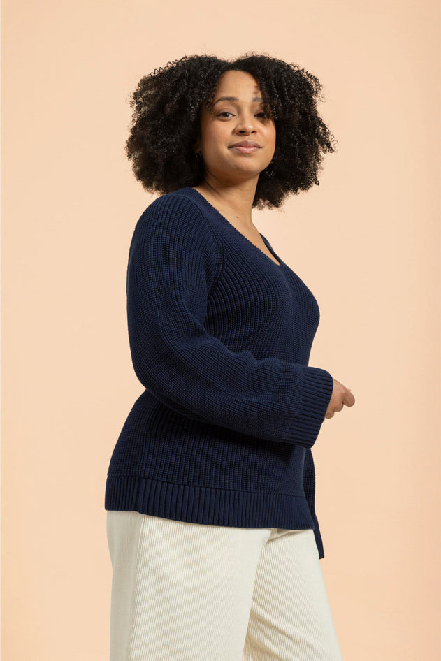 V-neck Jumper Navy