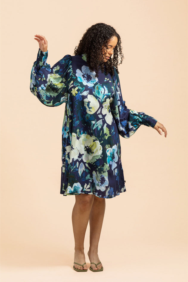 Puff Dress Blue Anemone