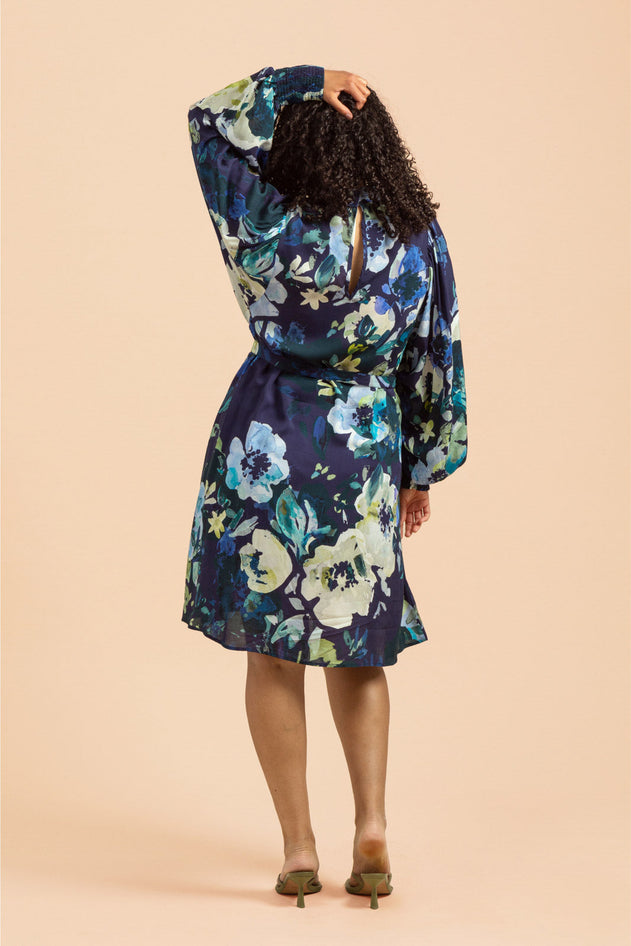 Puff Dress Blue Anemone