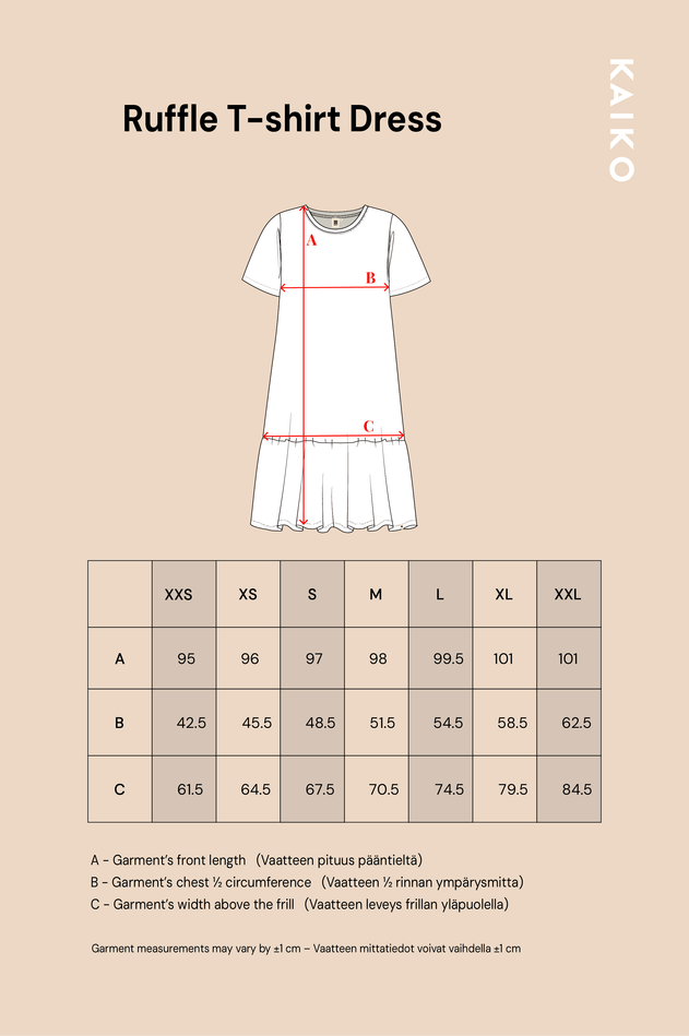 Ruffle T-Shirt Dress Blooming Forest Bright