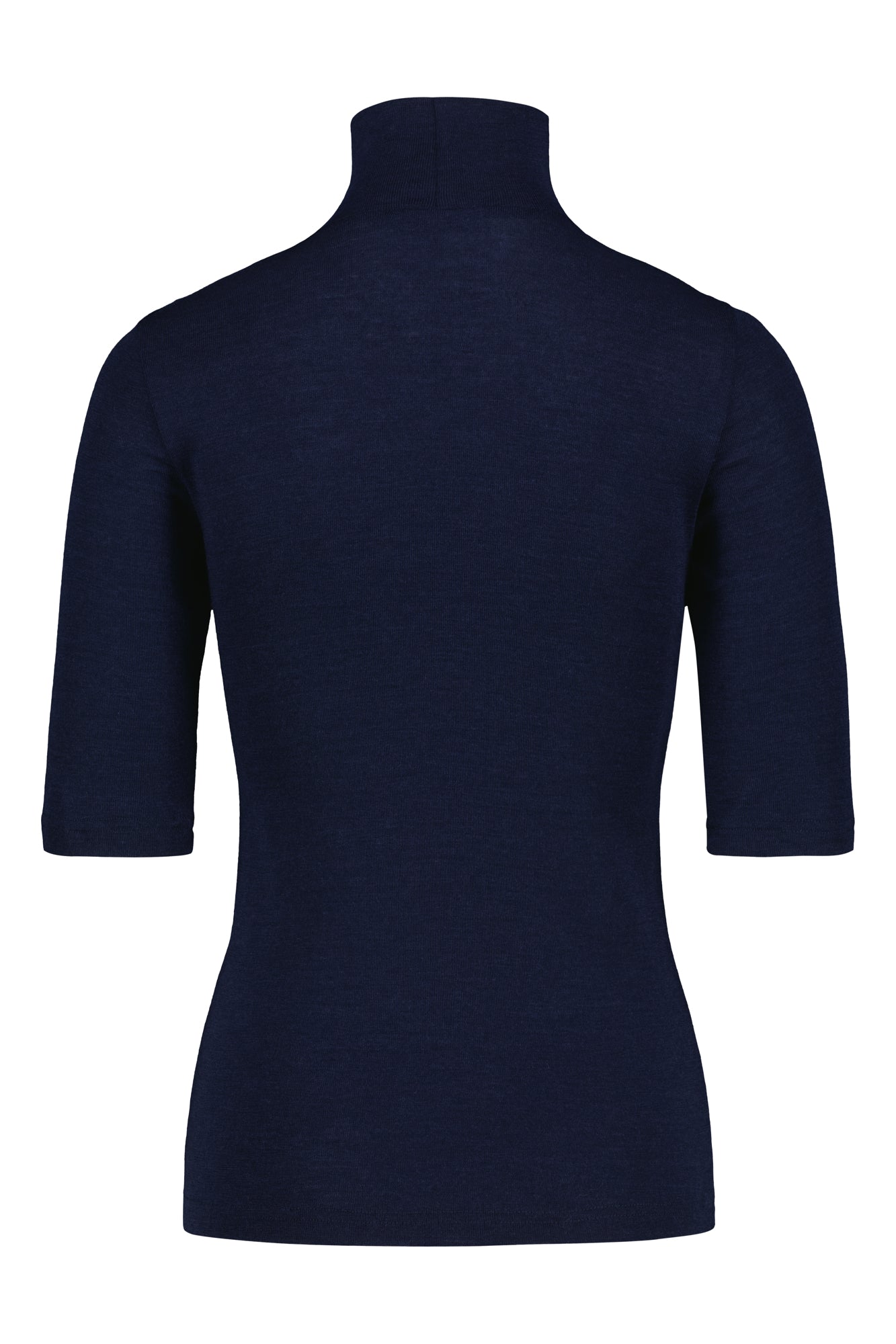 Kait Wool Silk Polo Blueberry